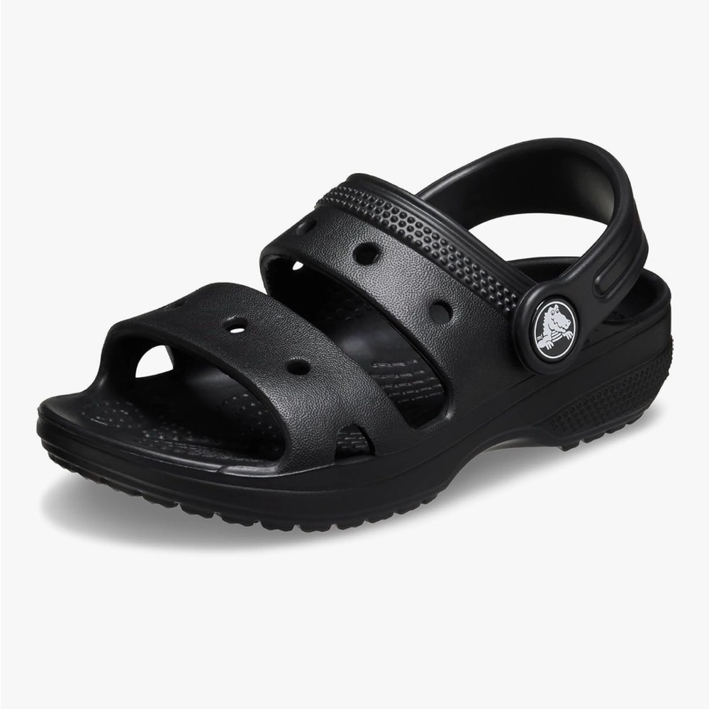 CROCS Kids' Black Dual-Strap Open-Toe Sandal